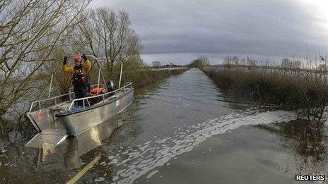 Rescue boat in Somerset