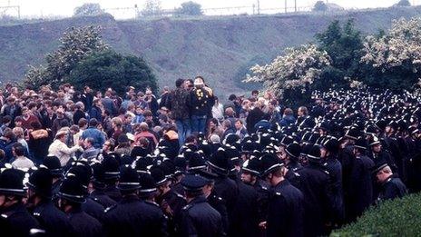 Orgreave clashes during miner's strike