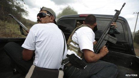 Mexican vigilantes in Michoacan