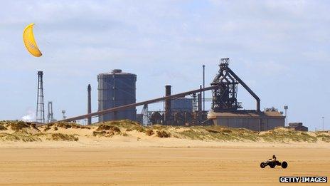 Steelworks at Redcar in north-east England