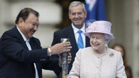 The Queen at the launch ceremony at Buckingham Palace in October