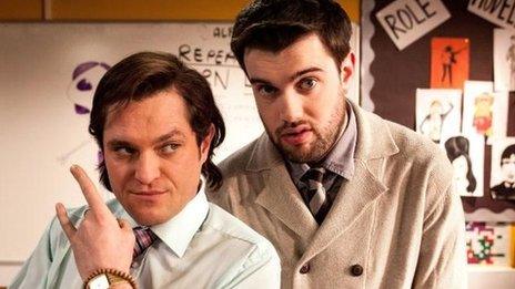 Matt Horne and Jack Whitehall in BBC Three comedy Bad Education