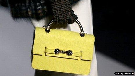 A Mulberry bag on a catwalk