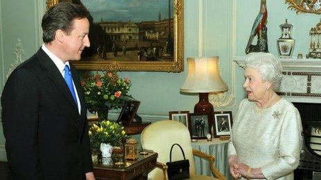 David Cameron's first audience with The Queen in 2010