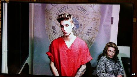 Justin Bieber appears before Florida judge by videolink. 23 Jan 2014