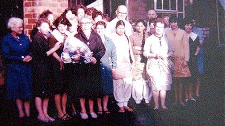 Workers at Cash's in the early 1980s