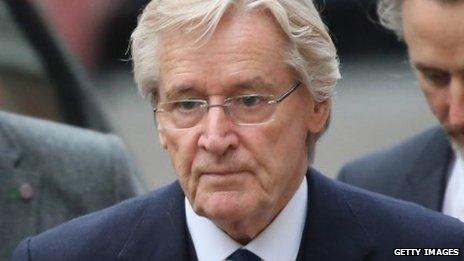 William Roache arrives at Preston Crown Court for the 12th day of his trial