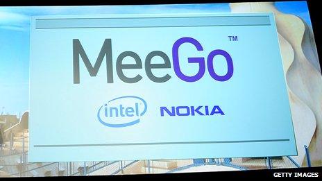 A sign of the operating system MeeGo