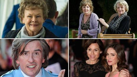 Clockwise from top left: Philomena, Quartet, I Give It A Year and Alan Partridge: Alpha Papa