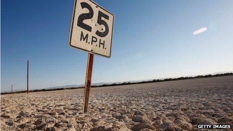 Sign in the desert