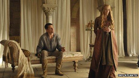 Nikolaj Coster-Waldau and Lena Headey as Jaime Lannister and Cersei Lannister