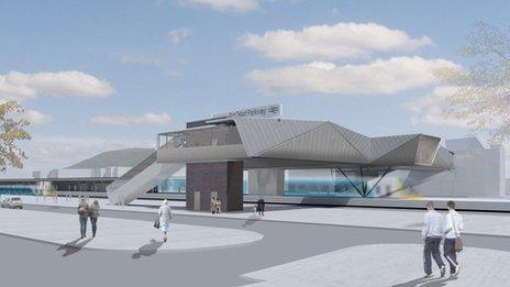 Artist's impression of Port Talbot parkway station