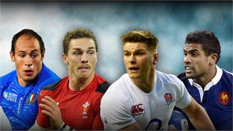 Six Nations: Sergio Parisse, George North, Owen Farrell and Wesley Fofana