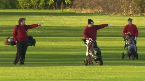 Members at the Royal Norwich Golf Club