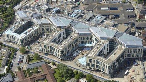 Aerial view of new hospital