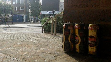 Beer cans in Ipswich