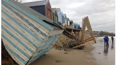 Beach huts in Abersoch