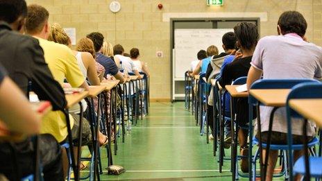 Pupils taking exams