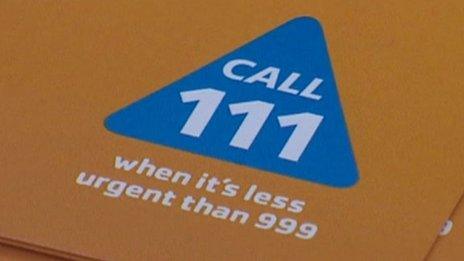 NHS 111 leaflet