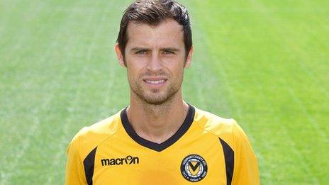 Newport County defender Byron Anthony