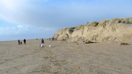 Walkers at Cefn Sidan