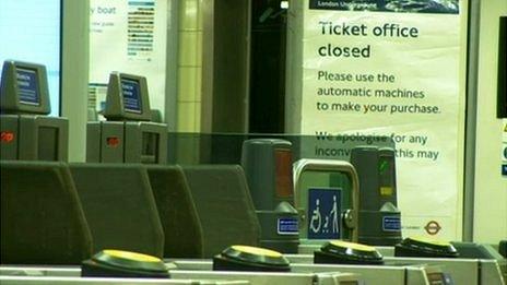 Closed ticket office