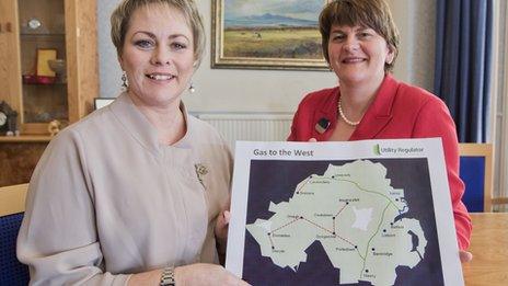 Jenny Pyper and Arlene Foster