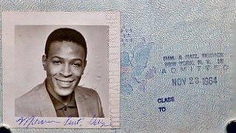 Marvin Gaye's 1964 passport