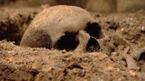 Skull found at one of the Crossrail excavation sites