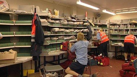 workers in post office