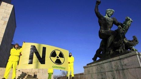 Greenpeace activists in Budapest (3 February 2014)