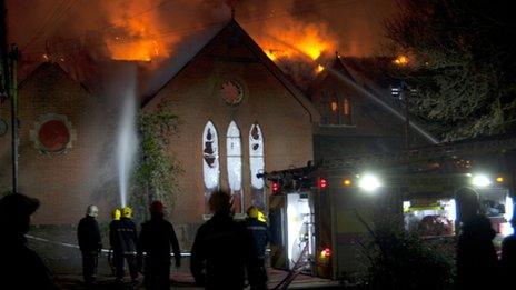 Suffolk fire crews in Ipswich town centre