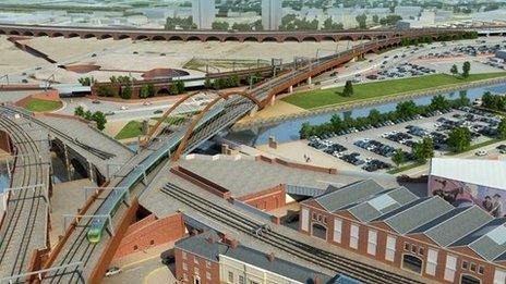 Drawing of the Ordsall Chord