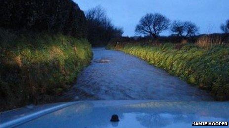 Flooding in Guernsey, 6 February