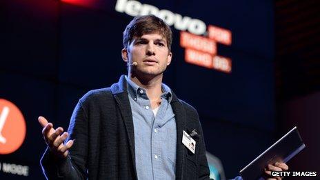 Ashton Kutcher at a Lenovo event