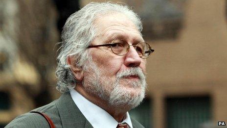 Dave Lee Travis arriving at court