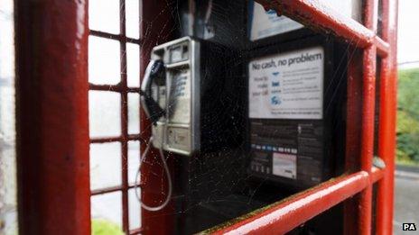 A red telephone box