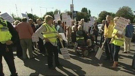 Protest in Woodbridge