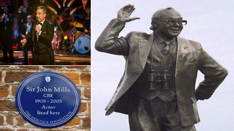 Robbie Williams, a blue plaque and a statue of Eric Morecambe