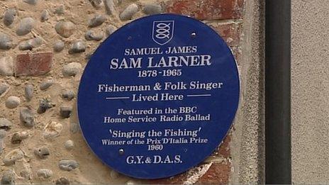 Blue plaque on Sam Larner's home