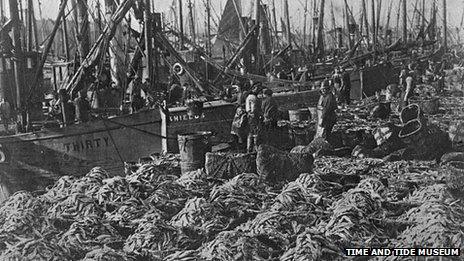 Drifters unloading their catch