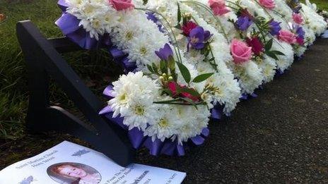 flowers at Jayden Parkinson's funeral