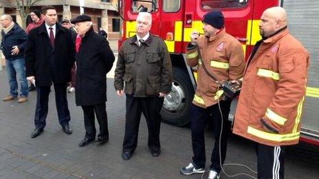 Firefighter rally in Middlesbrough