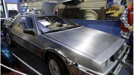 Star of the show: the DeLorean time machine from Back to the Future