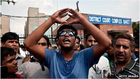 Protesting youth in India