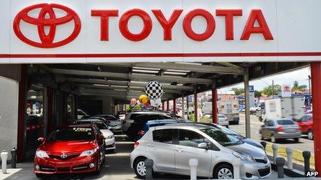 A Toyota car dealership in Sydney