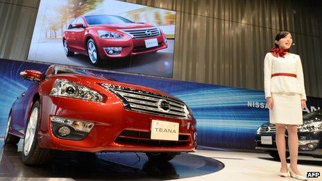 Nissan Motor introduces its new Teana vehicle