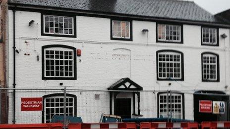 The Black Boy/Llywelyn ap Gruffydd public house in Newtown