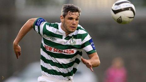 David Elebert in action for Shamrock Rovers