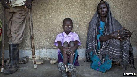 School used as a clinic for victims of fighting in South Sudan